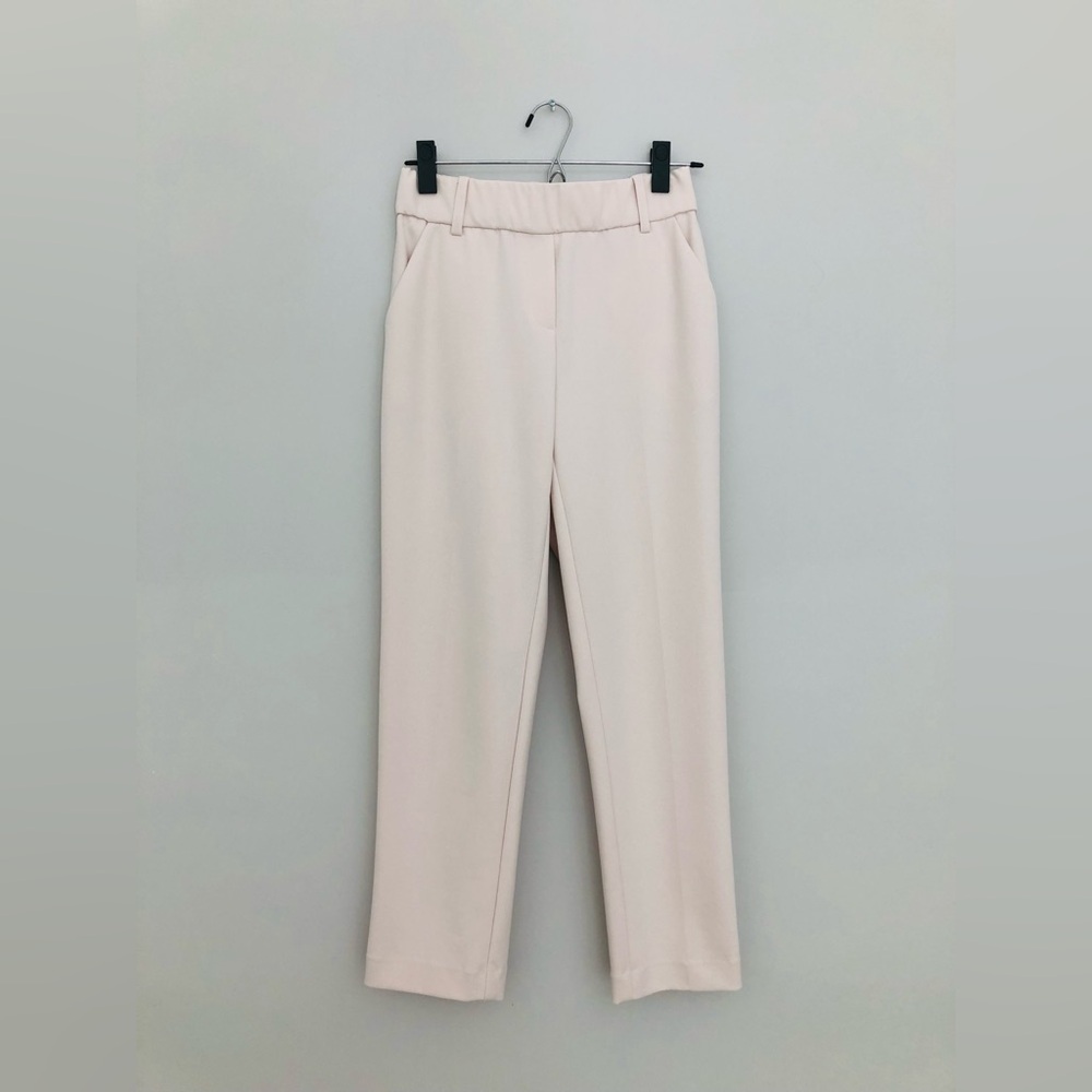 Rachel Zoe Cream Straight-Leg Dress Trousers